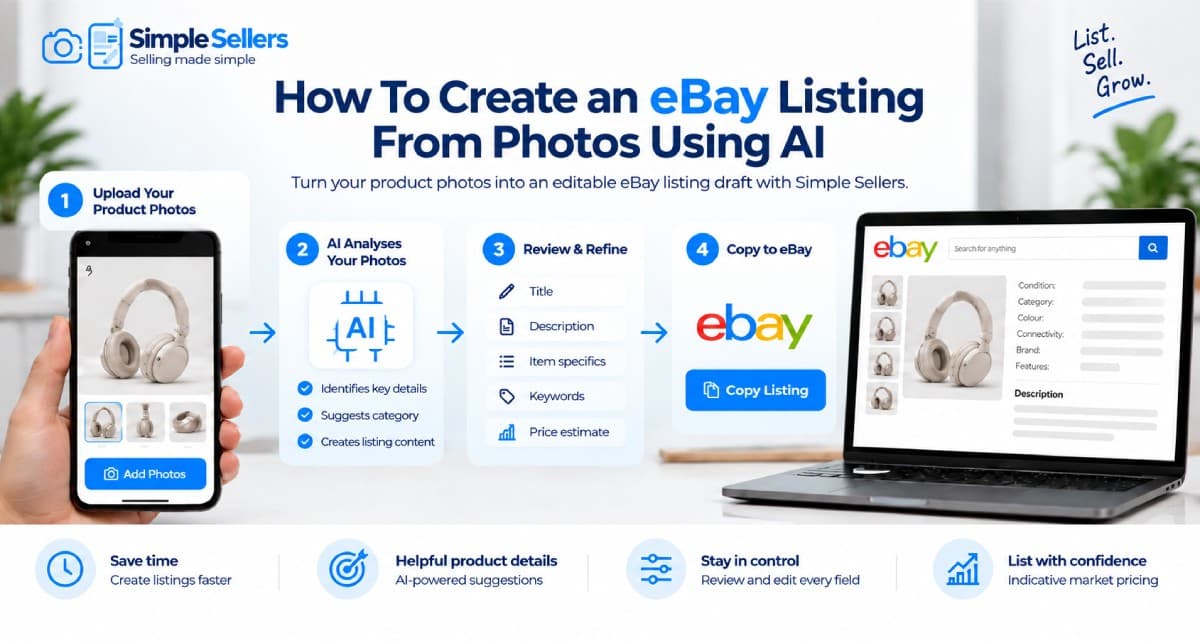 How To Create an eBay Listing From Photos Using AI cover image